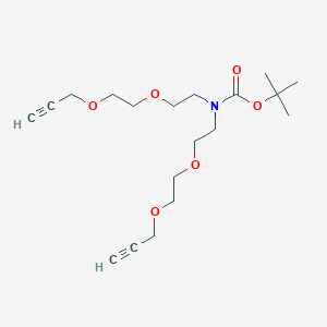 N-Boc-n-bis(peg2-propargyl) chemical structure (CAS 2100306-86-1)