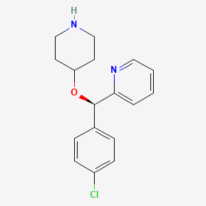 (R)-2-((4-Chlorophenyl)(piperidin-4-yloxy)methyl)pyridine chemical structure (CAS 210095-55-9)