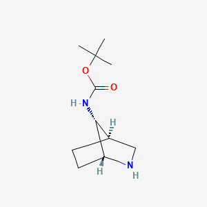 tert-Butyl ((1R,4R,7R)-2-azabicyclo[2.2.1]heptan-7-yl)carbamate chemical structure (CAS 2101335-28-6)