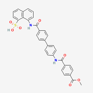8-(4'-(4-(Methoxycarbonyl)benzamido)-[1,1'-biphenyl]-4-carboxamido)naphthalene-1-sulfonic acid chemical structure (CAS 2101765-81-3)