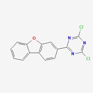 2,4-Dichloro-6-(dibenzo[b,d]furan-3-yl)-1,3,5-triazine chemical structure (CAS 2102042-41-9)