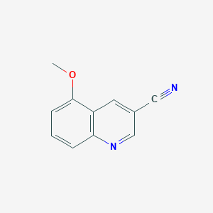 5-Methoxyquinoline-3-carbonitrile chemical structure (CAS 2102410-21-7)