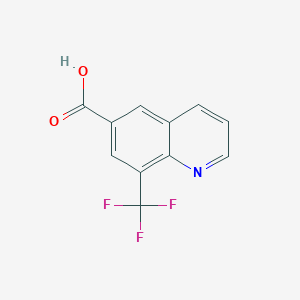 8-(Trifluoromethyl)quinoline-6-carboxylic acid chemical structure (CAS 2102411-83-4)