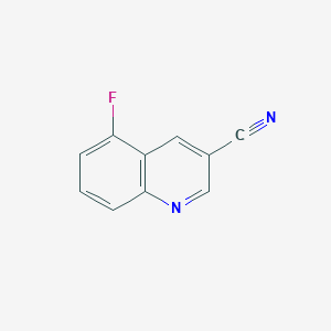 5-Fluoroquinoline-3-carbonitrile chemical structure (CAS 2102412-57-5)