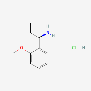 (R)-1-(2-Methoxyphenyl)propan-1-amine hydrochloride chemical structure (CAS 2103395-82-8)
