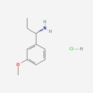 (S)-1-(3-Methoxyphenyl)propan-1-amine hydrochloride chemical structure (CAS 2103395-83-9)