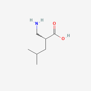 (R)-2-(Aminomethyl)-4-methylpentanoic acid chemical structure (CAS 210345-89-4)