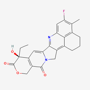 (S)-9-Ethyl-5-fluoro-9-hydroxy-4-methyl-1,2,3,9,12,15-hexahydro-10H,13H-benzo[de]pyrano[3',4':6,7]indolizino[1,2-b]quinoline-10,13-dione chemical structure (CAS 210346-40-0)