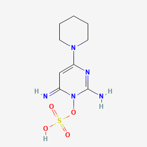 2,6-Diamino-4-(piperidin-1-yl)pyrimidine 1-oxide sulfate chemical structure (CAS 210357-39-4)