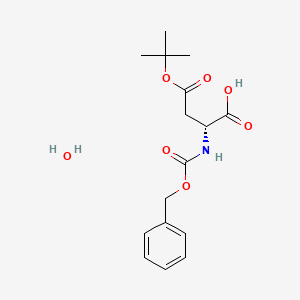 (R)-2-(((Benzyloxy)carbonyl)amino)-4-(tert-butoxy)-4-oxobutanoic acid hydrate chemical structure (CAS 210471-09-3)