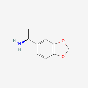 (S)-1-(Benzo[d][1,3]dioxol-5-yl)ethanamine chemical structure (CAS 210488-52-1)