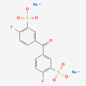 Sodium 5,5'-carbonylbis(2-fluorobenzenesulfonate) chemical structure (CAS 210531-45-6)