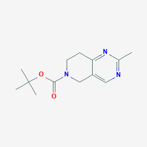 tert-Butyl 2-methyl-7,8-dihydropyrido[4,3-d]pyrimidine-6(5H)-carboxylate chemical structure (CAS 210538-72-0)
