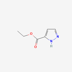 Ethyl 1H-pyrazole-5-carboxylate chemical structure (CAS 21056-77-9)