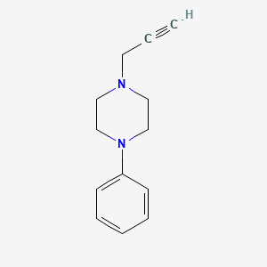 1-Phenyl-4-(prop-2-yn-1-yl)piperazine chemical structure (CAS 21057-45-4)