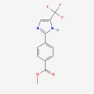 Methyl 4-(4-(trifluoromethyl)-1H-imidazol-2-yl)benzoate chemical structure (CAS 2106447-92-9)