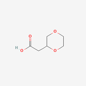 2-(1,4-Dioxan-2-yl)acetic acid chemical structure (CAS 210647-03-3)