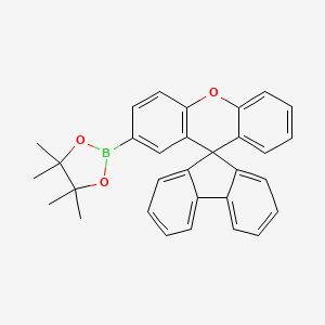 4,4,5,5-Tetramethyl-2-(spiro[fluorene-9,9'-xanthen]-2'-yl)-1,3,2-dioxaborolane chemical structure (CAS 2106888-79-1)
