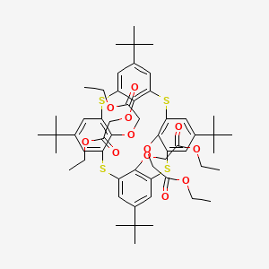 4-tert-Butyl-1-(Ethoxycarbonylmethoxy)thiacalix[4]arene chemical structure (CAS 210706-03-9)