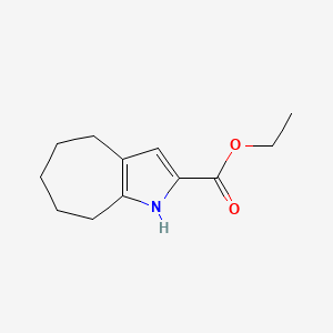 Ethyl 1,4,5,6,7,8-hexahydrocyclohepta[b]pyrrole-2-carboxylate chemical structure (CAS 2107836-53-1)