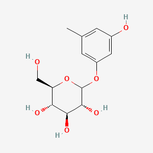 (3R,4S,5S,6R)-2-(3-Hydroxy-5-methylphenoxy)-6-(hydroxymethyl)tetrahydro-2H-pyran-3,4,5-triol chemical structure (CAS 21082-33-7)