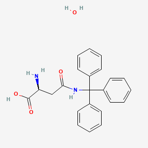 (S)-2-Amino-4-oxo-4-(tritylamino)butanoic acid hydrate chemical structure (CAS 210824-10-5)