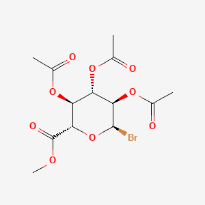 (2R,3R,4S,5S,6S)-2-Bromo-6-(methoxycarbonyl)tetrahydro-2H-pyran-3,4,5-triyl triacetate chemical structure (CAS 21085-72-3)