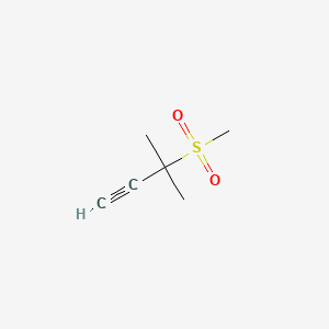 3-Methyl-3-(methylsulfonyl)but-1-yne chemical structure (CAS 2109226-54-0)