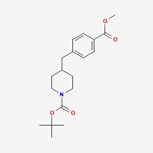 tert-Butyl 4-(4-(methoxycarbonyl)benzyl)piperidine-1-carboxylate chemical structure (CAS 210964-04-8)