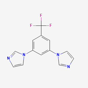 1,1'-(5-(Trifluoromethyl)-1,3-phenylene)bis(1H-imidazole) chemical structure (CAS 2110472-44-9)