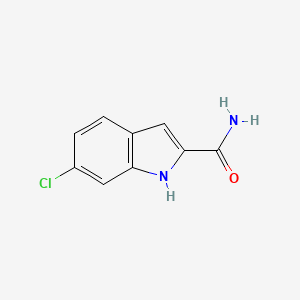 6-Chloro-1H-indole-2-carboxamide chemical structure (CAS 21109-13-7)