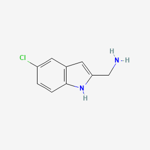(5-Chloro-1H-indol-2-yl)methanamine chemical structure (CAS 21109-27-3)