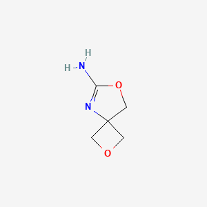 2,7-Dioxa-5-azaspiro[3.4]oct-5-en-6-amine chemical structure (CAS 2110943-92-3)