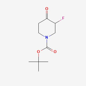 tert-Butyl 3-fluoro-4-oxopiperidine-1-carboxylate chemical structure (CAS 211108-50-8)