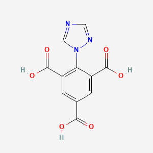 1,3,5-Benzenetricarboxylic acid, 2-(1H -1,2,4-triazol-1-yl)- chemical structure (CAS 2111824-48-5)