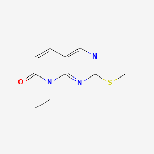 8-Ethyl-2-methanethio-8H-pyrido[2,3-d]pyrimidin-7-one chemical structure (CAS 211244-82-5)