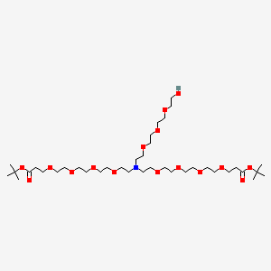 Di-tert-butyl 16-(2-(2-(2-(2-hydroxyethoxy)ethoxy)ethoxy)ethyl)-4,7,10,13,19,22,25,28-octaoxa-16-azahentriacontanedioate chemical structure (CAS 2112734-70-8)