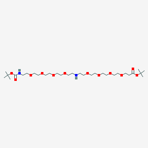 N-(Boc-peg4)-nh-peg4-t-butyl ester chemical structure (CAS 2112737-17-2)