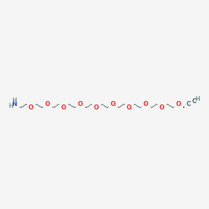 Propargyl-peg10-amine chemical structure (CAS 2112737-25-2)