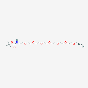 tert-Butyl 3,6,9,12,15,18,21-heptaoxatetracos-23-yn-1-ylcarbamate chemical structure (CAS 2112737-90-1)
