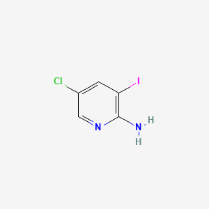2-Amino-5-chloro-3-iodopyridine chemical structure (CAS 211308-81-5)