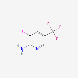 3-Iodo-5-(trifluoromethyl)pyridin-2-amine chemical structure (CAS 211308-82-6)