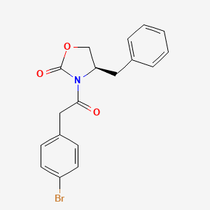 (R)-4-Benzyl-3-(2-(4-bromophenyl)acetyl)oxazolidin-2-one chemical structure (CAS 211315-47-8)