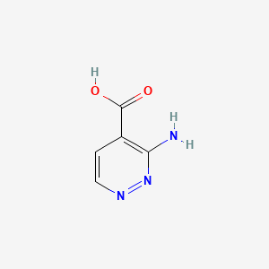 3-Amino-4-pyridazinecarboxylic acid chemical structure (CAS 21141-03-7)