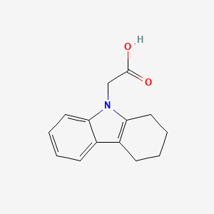 2-(1,2,3,4-Tetrahydro-9H-carbazol-9-yl)acetic acid chemical structure (CAS 21144-93-4)