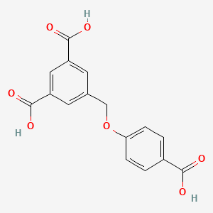 5-((4-Carboxyphenoxy)methyl)isophthalic acid chemical structure (CAS 2115107-14-5)