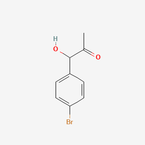 1-(4-Bromophenyl)-1-hydroxypropan-2-one chemical structure (CAS 21160-40-7)