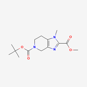 5-tert-Butyl 2-methyl 1-methyl-6,7-dihydro-1H-imidazo[4,5-c]pyridine-2,5(4H)-dicarboxylate chemical structure (CAS 2116240-24-3)