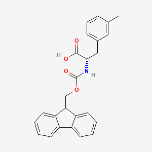 (S)-2-((((9H-Fluoren-9-yl)methoxy)carbonyl)amino)-3-(m-tolyl)propanoic acid chemical structure (CAS 211637-74-0)