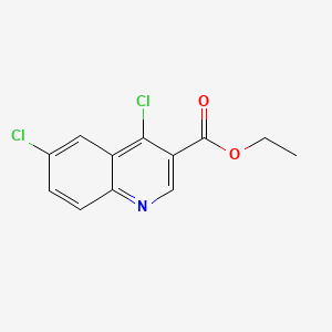 Ethyl 4,6-dichloroquinoline-3-carboxylate chemical structure (CAS 21168-41-2)